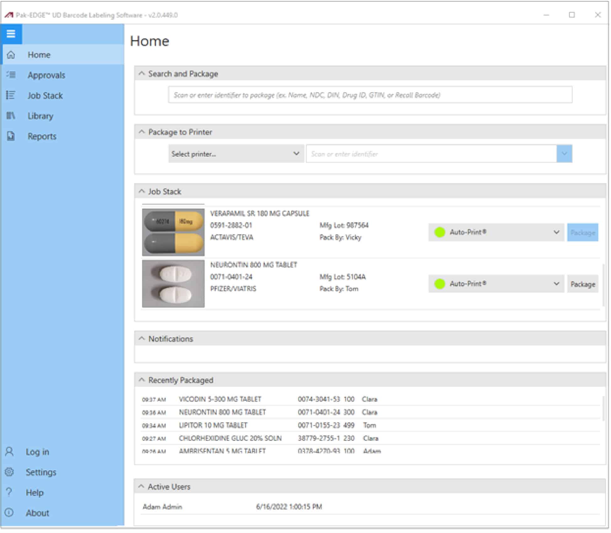 Pak EDGE Version 2 Screen Image
